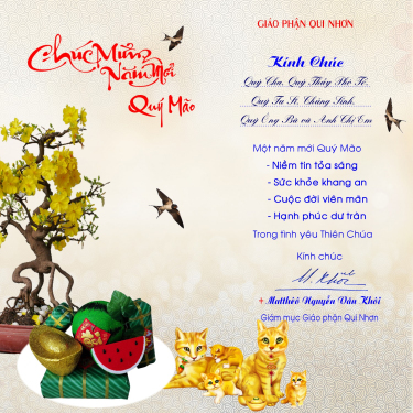 Thiệp mừng năm mới của Đức Giám mục Giáo phận Qui Nhơn