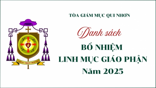 Lịch bổ nhiệm các Linh mục năm 2025