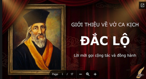 Giới thiệu về vở ca kịch Đắc Lộ: Lời mời gọi cộng tác và đồng hành