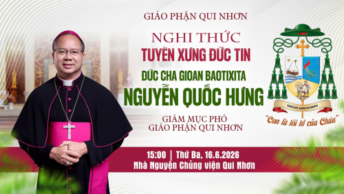 Thánh lễ Truyền chức Giám mục Phó Giáo phận Qui Nhơn ngày 16 tháng 6 năm 2026
