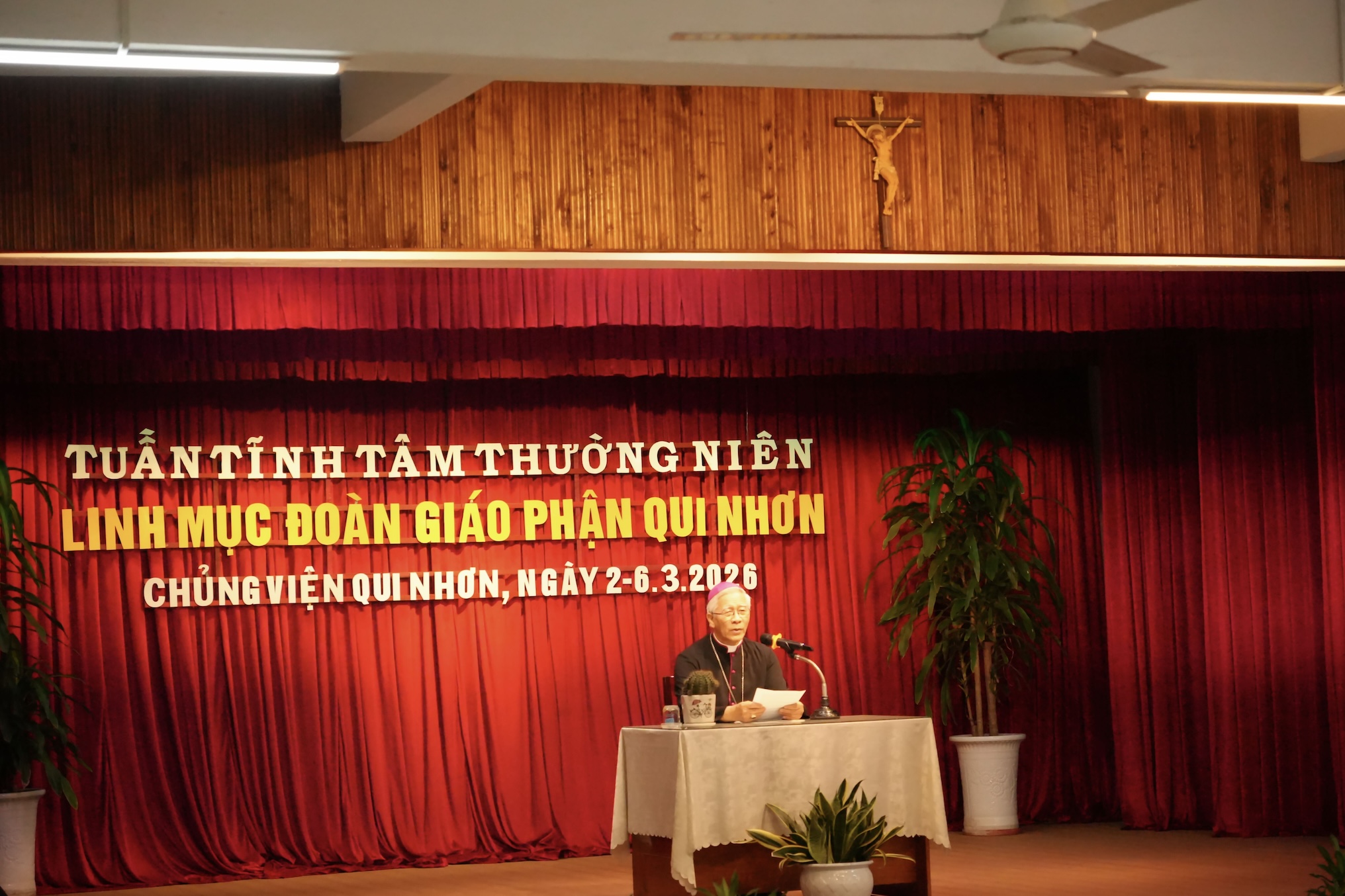 Tĩnh tâm Linh mục Giáo phận Qui Nhơn 2026 – Ngày 5 (06/03/2026): Huấn dụ của Đức Giám mục Giáo phận về chương trình mục vụ