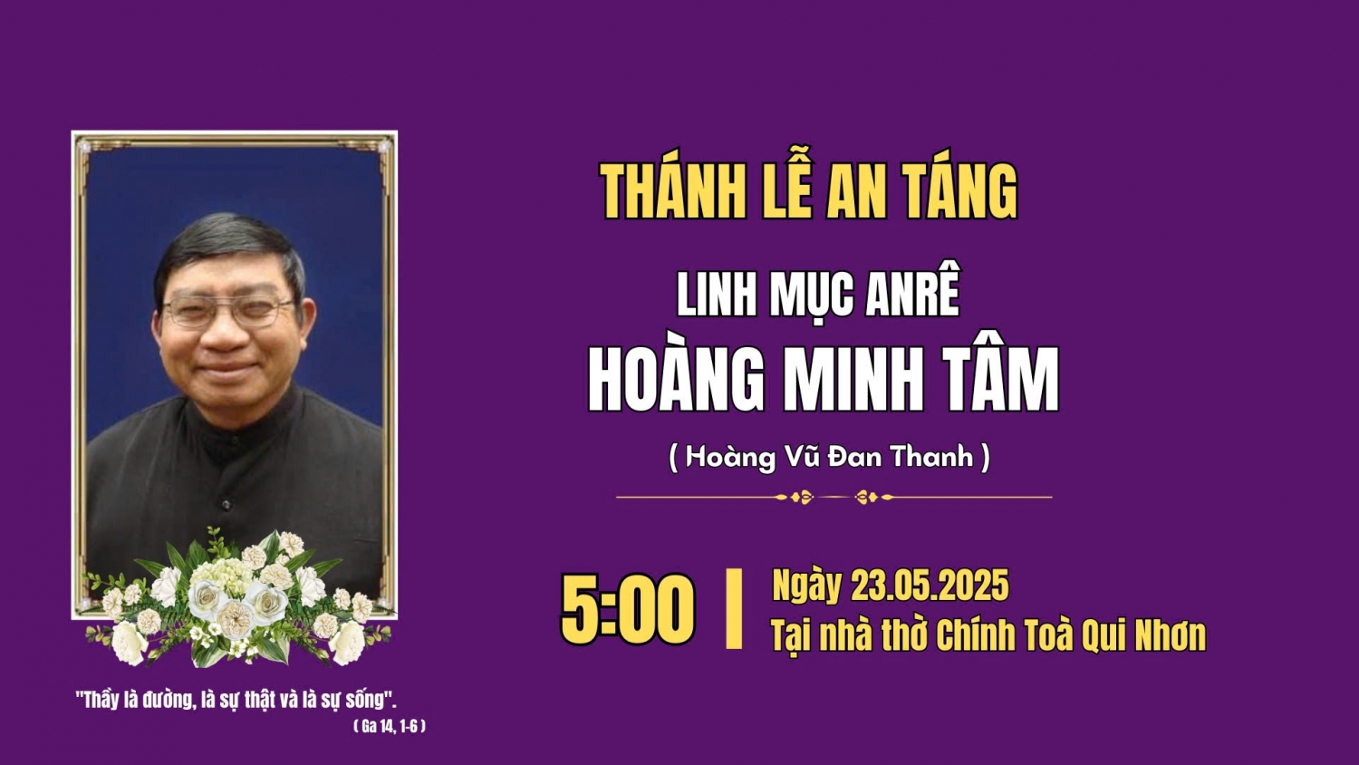 Thánh lễ an táng cố linh mục Anrê Hoàng Minh Tâm, ngày 23/5/2025