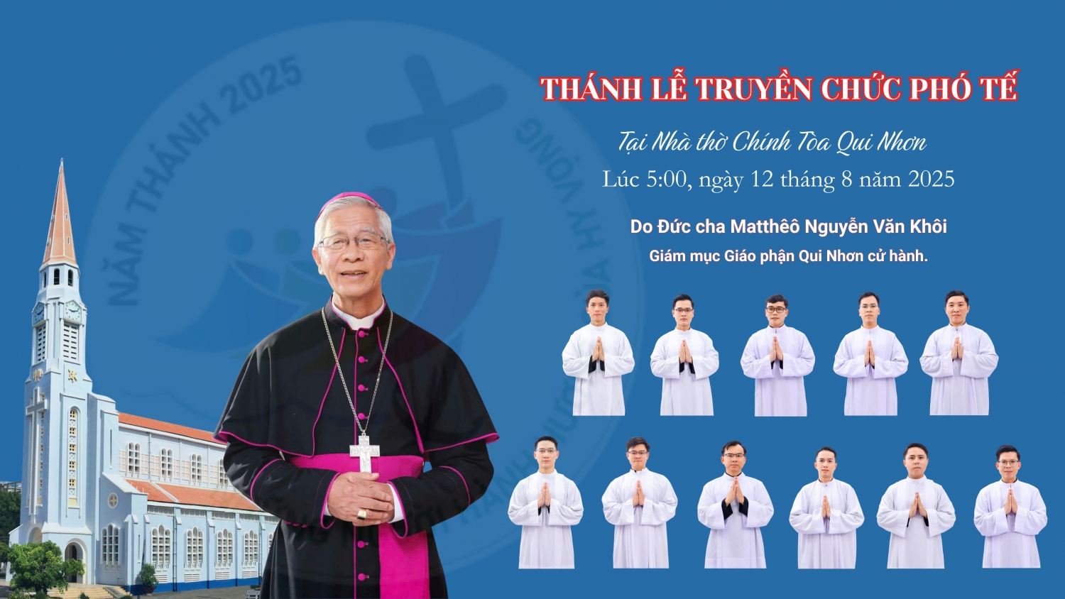 Thánh lễ truyền chức Phó tế của Giáo phận Qui Nhơn, ngày 12 tháng 8 năm 2025