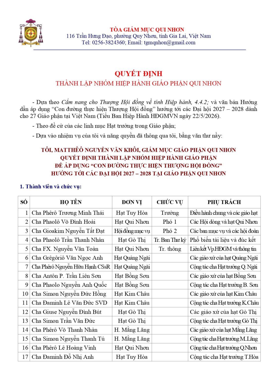 Quyết định thành 1